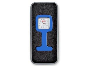 OROLOGIO PER INFERMIERI con scatola alluminio - quadrato - blu