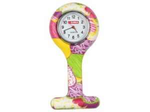 SILICONE NURSE WATCH - round - patchwork