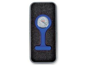 OROLOGIO PER INFERMIERI con scatola alluminio - rotondo - blu