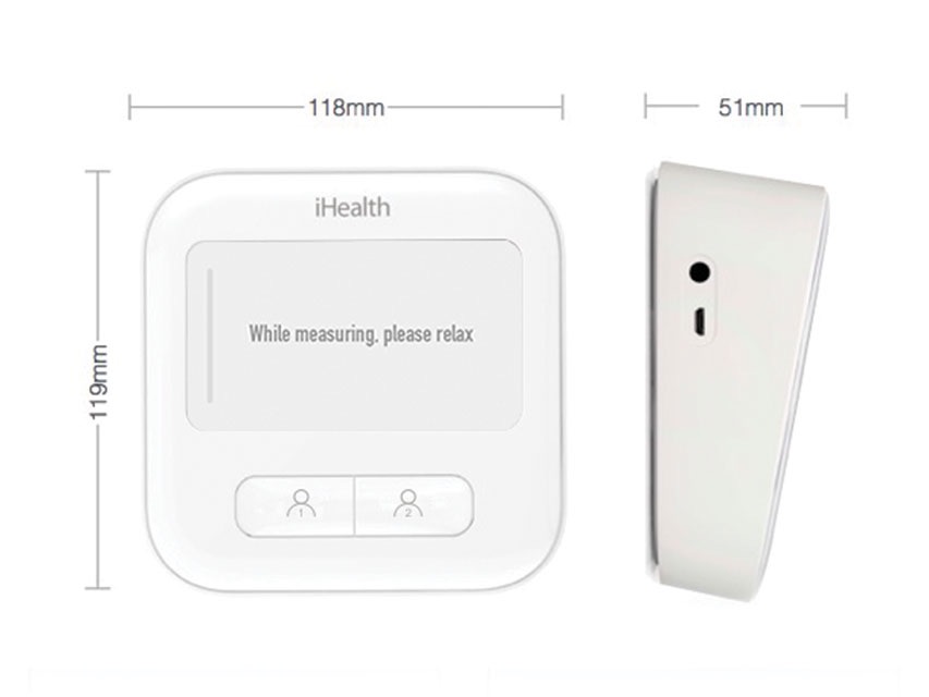 iHEALTH CLEAR SMART ARM BLOOD PRESSURE MONITOR - WI-FI